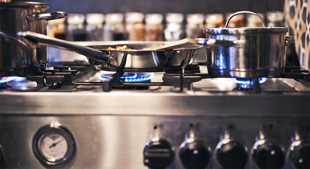 Residential propane tank installed at a home in Northeast Oklahoma
